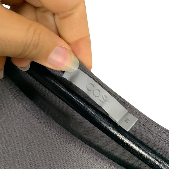 COS Grey Long Short Sleeve Layered Dress Medium - Picture 6 of 11